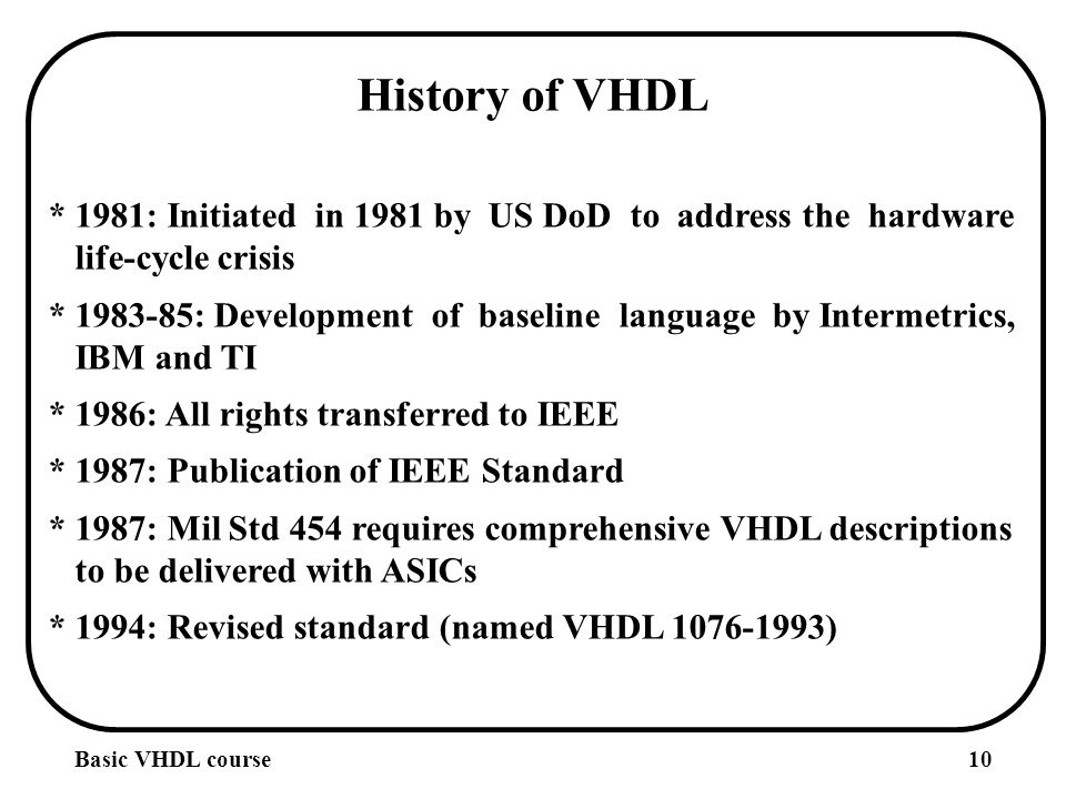 Basic VHDL Course Dr. Ayman Wahba - ppt download